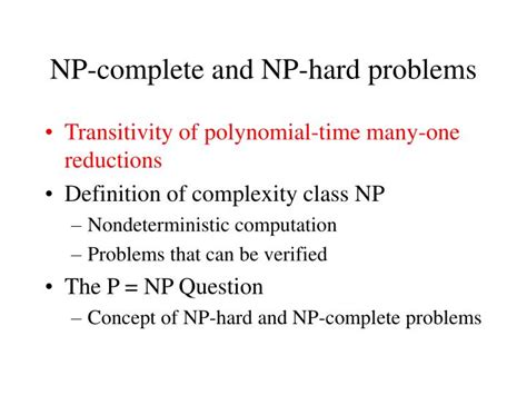 PPT - NP-complete and NP-hard problems PowerPoint Presentation, free ...