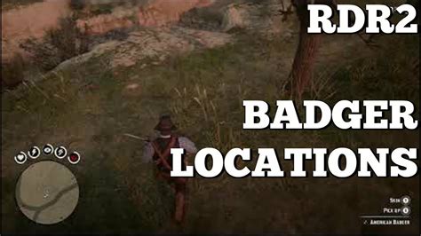 RDR2 BADGER LOCATIONS - YouTube