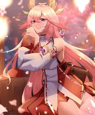 Yae Miko with a kitty ~ : r/YaeMiko