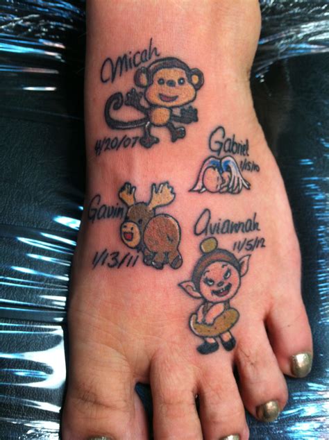 Creative Tattoo Designs and Inspiration for Grandchildren 2