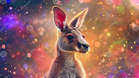 Cosmic Baby Kangaroo in a Beautiful Dreamlike Australian Outback in a ...