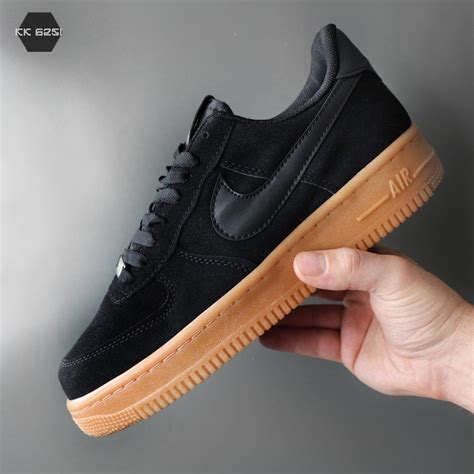 Купить Кроссовки мужские найк замшевые черные, Кроссовки nike air force ...