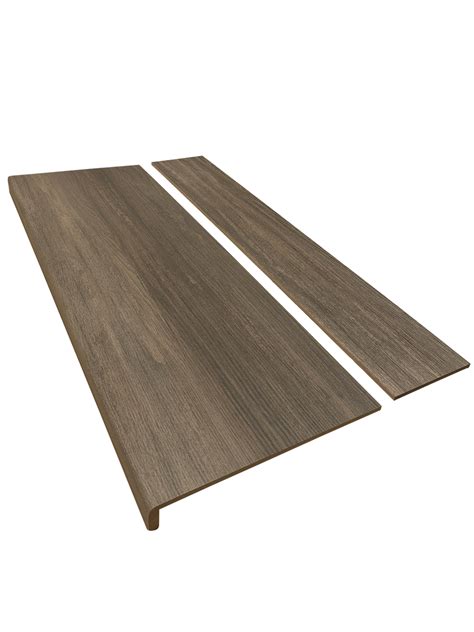 Milani Dark Oak Wood Grain Single Stair Tread & Riser