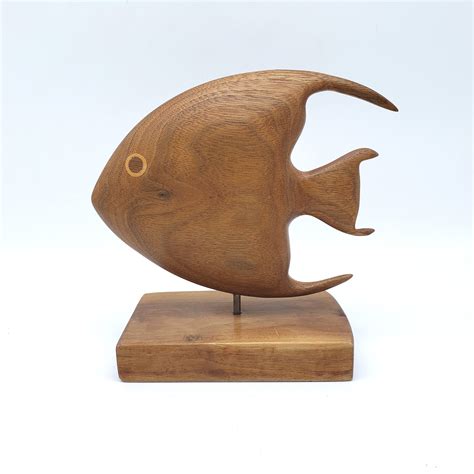 Articulated Wooden Fish Sculpture at Antonio Baker blog