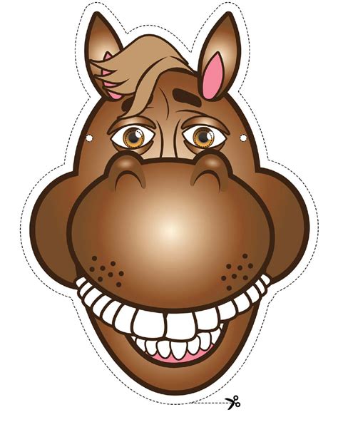 Horse Mask Template - Happy Download Printable PDF | Templateroller