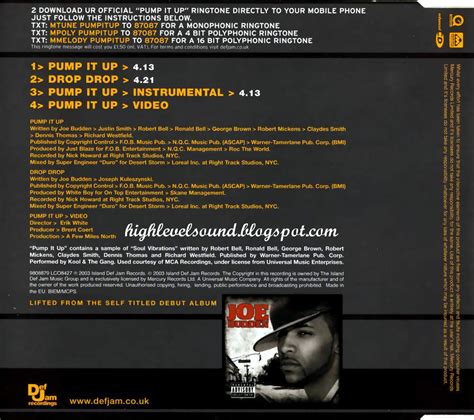 highest level of music: Joe Budden - Pump It Up-(EU_CDS)-2003-hlm