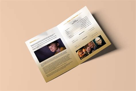 Elegant Funeral Program Template Funeral Template Word - Etsy