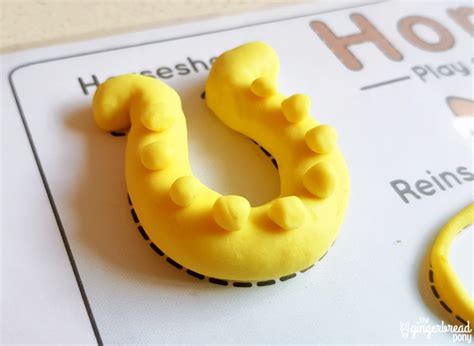 Equestrian Horseback Rider Printable Play Dough Mat