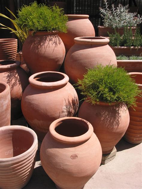 Italian Rustic Terra Cotta Pots Italian Terracotta Artisan Rolled Rim