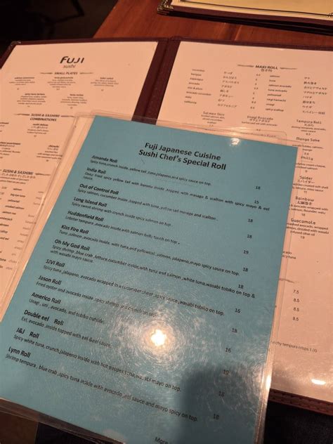 Menu at Fuji Restaurant, Haddonfield