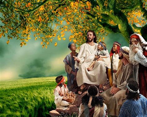 HD wallpaper: Jesus Christ carrying child on lap painting, Religious ...