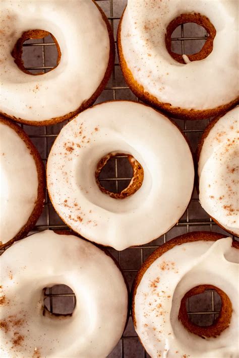 Baked Pumpkin Donuts with Maple Glaze - Little Vintage Baking