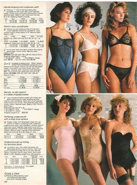 LOT OF 80'S VINTAGE CATALOG LINGERIE PANTY BRA GIRDLE PHOTO PAGES ADS