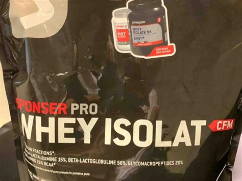 Fotos und Bilder von Protein Pulver, Sponser Pro Whey Isolate CFM ...