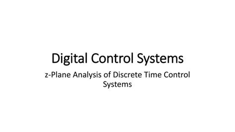 digital control systems powerpoint