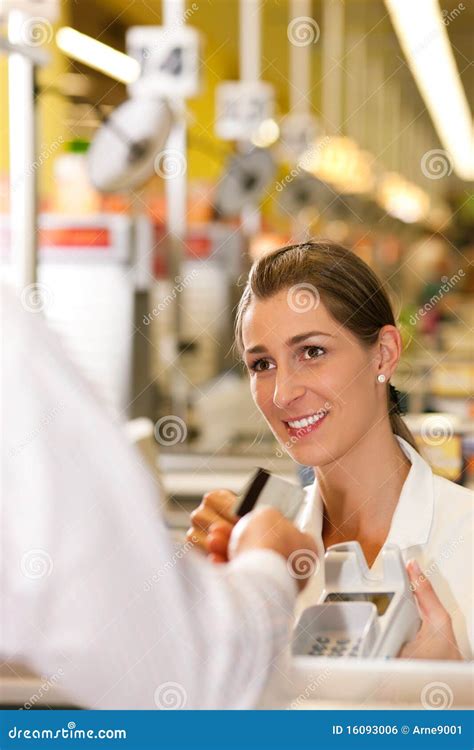 cashier  supermarket  credit card royalty  stock image
