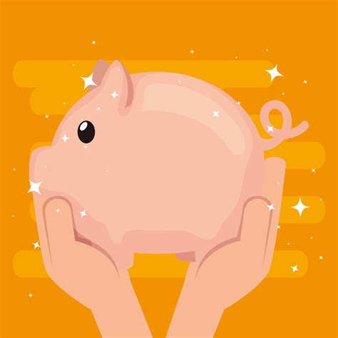 hands  piggy bank saving icons  vector art  vecteezy