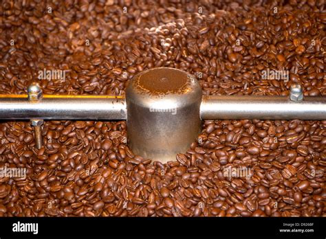 the process of roasting coffee beans Stock Photo - Alamy