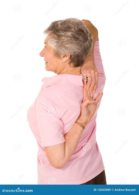Mature Older Lady Stretching Stock Image - Image of ladies, athletic ...