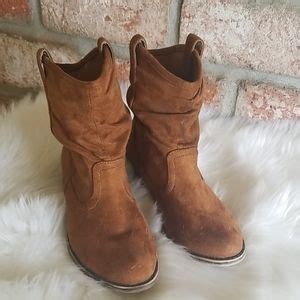 tex | Shoes | Tex Brown Faux Suede Cowboy Booties | Poshmark