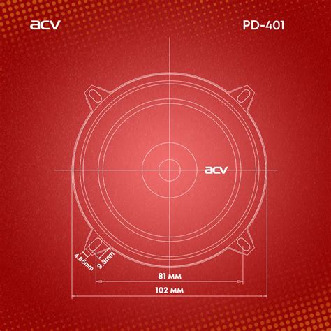 Автомобильная акустика ACV PD-401 10см, Широкополосная, 30Вт купить по ...