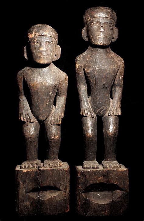 ifugao bulul statue pair statue tribal art african sculptures