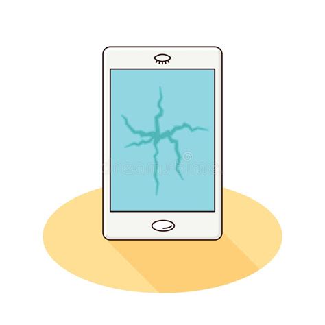 Broken Smartphone Vector Illustration in Flat Style Stock Vector ...