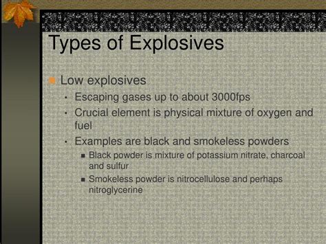 analysis  explosives powerpoint