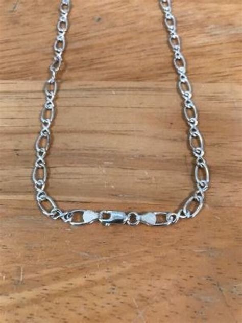 Italian Sterling Silver Chain Necklace - Gem