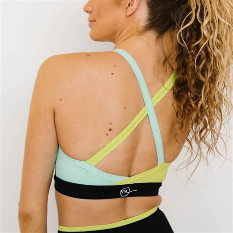 Hype V-Neck Sports Bra - Neon | MT SPORT – Maven Thread