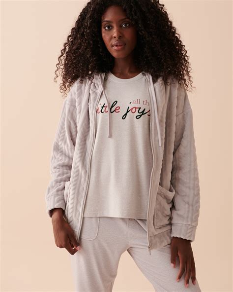 Recycled Fibers Knit Effect Soft Hooded Cardigan - Stardust | la Vie en