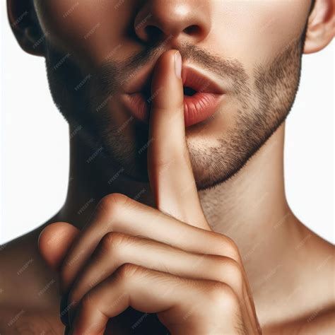 premium photo close  mouth   hands    silent human