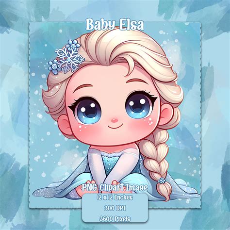 Baby Elsa PNG, Transparent Background Clipart Images, Commercial