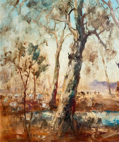Stockman by a Billabong - SOLD - Tiffany Jones Fine Art Consultant