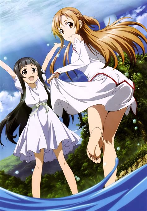 Sword Art Online, Yui & Asuna, official art | Anime | Sword art online