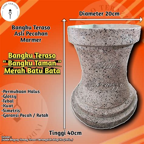 jual indo terazzo bangku taman teraso marmer   furniture taman