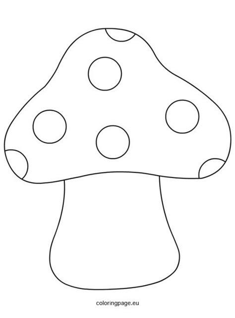 Mushroom Printable Shape Template
