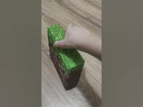 блок травы из майнкрафта в реальной жизни. делать трудно было. #поделки ...
