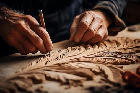premium ai image photo  carving craft activity