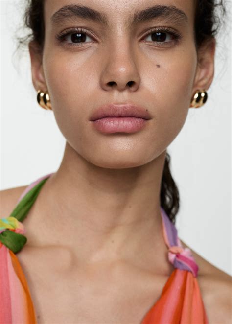 Gemustertes Kleid mit Knotendetail