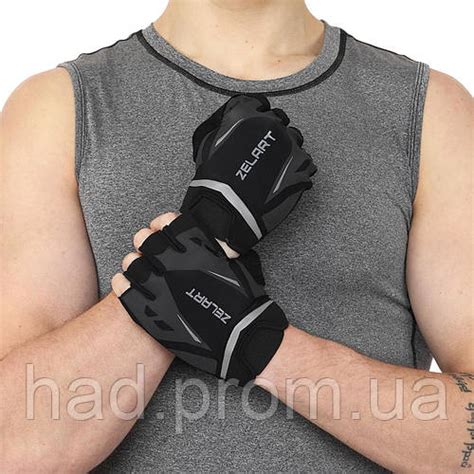 Перчатки спортивные Zelart WorkOut BC-6305 размер xl цвет черный-серый ...