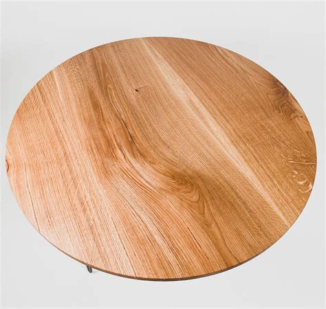 Round Oak Wood Table Top Real Wood Round Table Top Kitchen Table Top ...