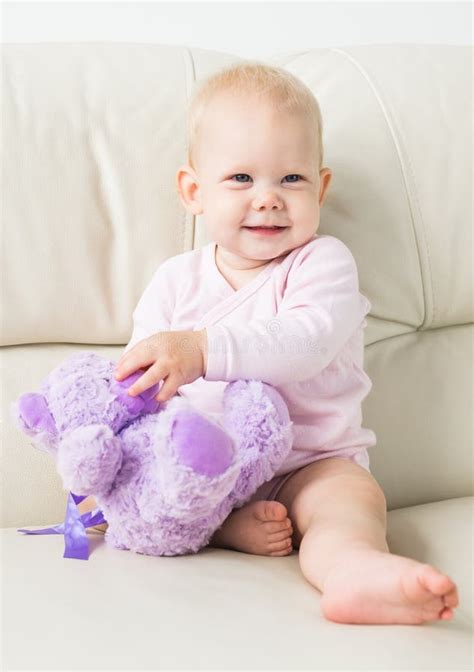 Child, Childhood and Kids Concept - Portrait of Charming Baby Girl on ...