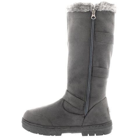 Ladies Knee High Waterproof Snow Winter Warm Fashion Fur Lined Boots ...