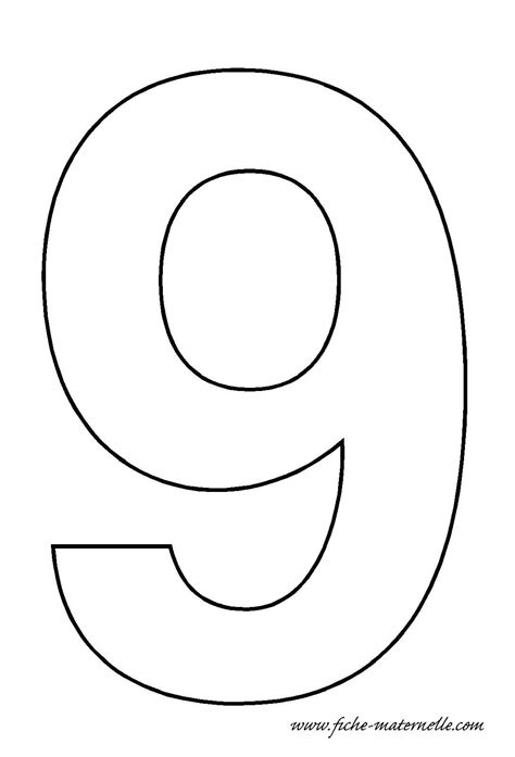 Шаблон 9 из бумаги распечатать