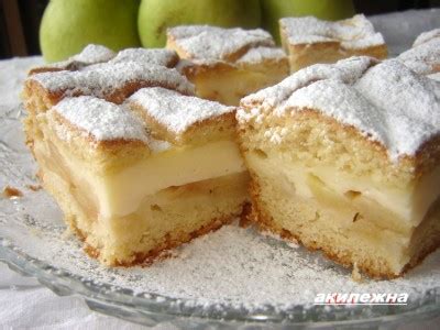 Яблочный пирог с заварным кремом : Выпечка сладкая