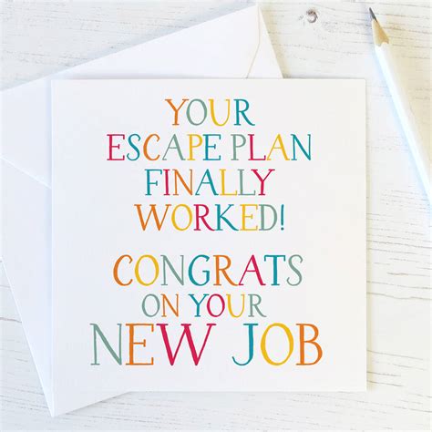 funny new job congratulations card by wink design | notonthehighstreet.com