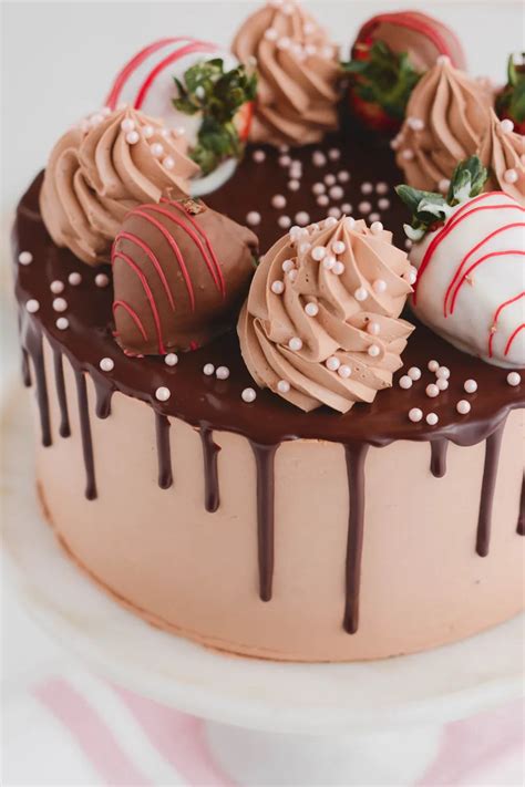 Chocolate Covered Strawberries Cake - The Cake Chica