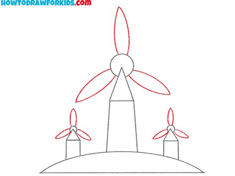 how to draw a wind turbine