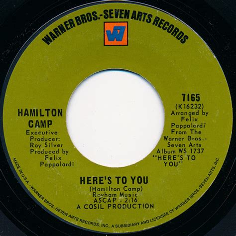 Hamilton Camp - Here's To You / Leavin' Anyhow | Discogs